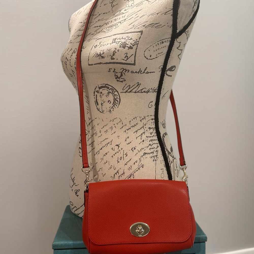 NWOT Coach Mini Ruby Crossbody - Orange Red - Pristine & Authentic